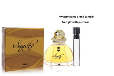 Ajmal Signify by Ajmal Eau De Parfum Spray 2.5 oz And a Mystery Name brand sample vile