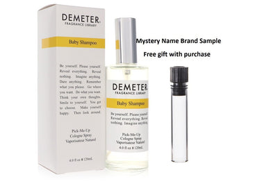 Demeter Baby Shampoo by Demeter Cologne Spray 4 oz And a Mystery Name brand sample vile