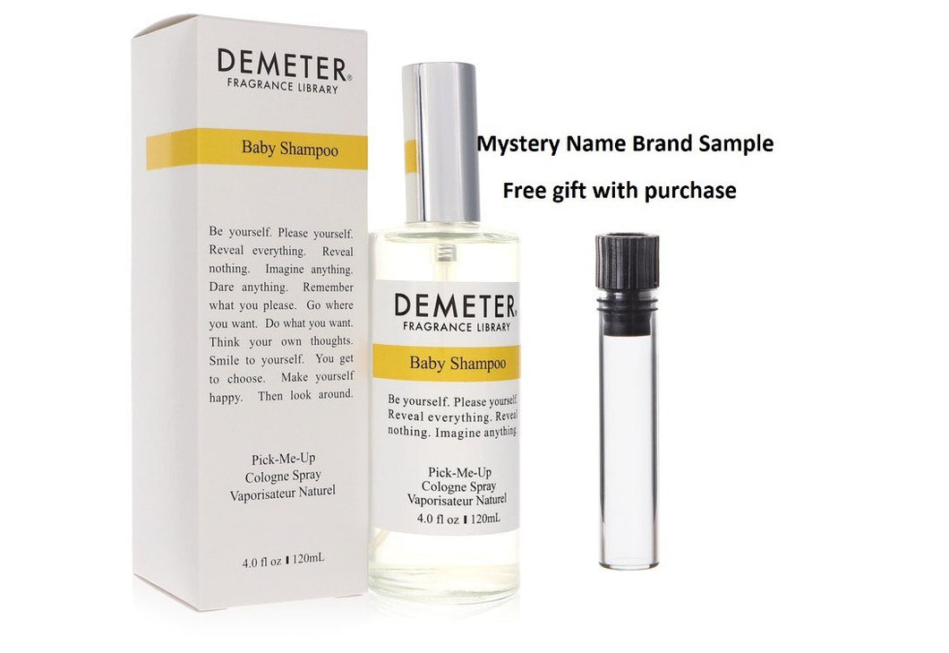 Demeter Baby Shampoo by Demeter Cologne Spray 4 oz And a Mystery Name brand sample vile
