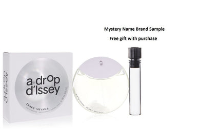 A Drop D'issey by Issey Miyake Eau De Parfum Spray 3 oz And a Mystery Name brand sample vile