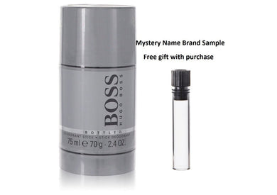 BOSS NO. 6 by Hugo Boss Deodorant Stick 2.4 oz And a Mystery Name brand sample vile