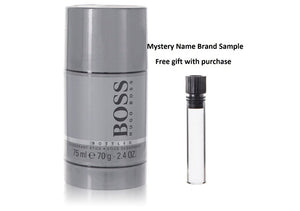 BOSS NO. 6 by Hugo Boss Deodorant Stick 2.4 oz And a Mystery Name brand sample vile