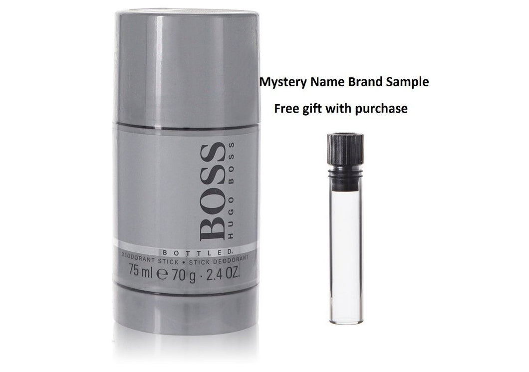 BOSS NO. 6 by Hugo Boss Deodorant Stick 2.4 oz And a Mystery Name brand sample vile