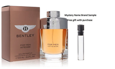 Bentley Intense by Bentley Eau De Parfum Spray 3.4 oz And a Mystery Name brand sample vile