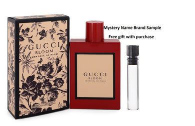 Gucci Bloom Ambrosia Di Fiori by Gucci Eau De Parfum  Intense Spray 3.3 oz  And a Mystery Name brand sample vile