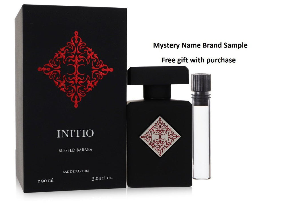 Initio Blessed Baraka by Initio Parfums Prives Eau De Parfum Spray (Unisex) 3.04 oz And a Mystery Name brand sample vile