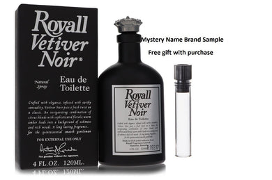 Royall Vetiver Noir by Royall Fragrances Eau de Toilette Spray 4 oz And a Mystery Name brand sample vile