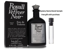 Royall Vetiver Noir by Royall Fragrances Eau de Toilette Spray 4 oz And a Mystery Name brand sample vile