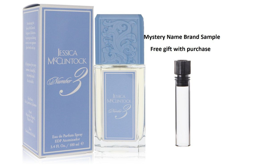 JESSICA Mc clintock #3 by Jessica McClintock Eau De Parfum Spray 3.4 oz And a Mystery Name brand sample vile