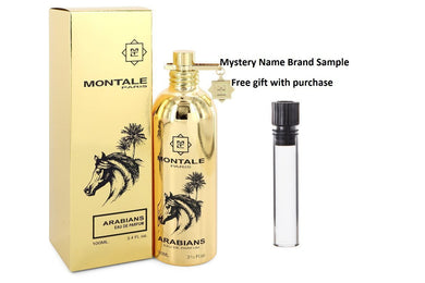 Montale Arabians by Montale Eau De Parfum Spray (Unisex) 3.4 oz  And a Mystery Name brand sample vile