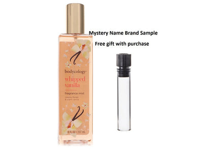 Bodycology Whipped Vanilla by Bodycology Fragrance Mist 8 oz And a Mystery Name brand sample vile