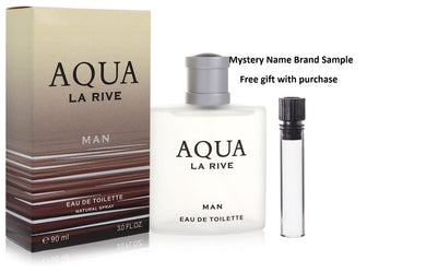 La Rive Aqua by La Rive Eau De Toilette Spray 3 oz And a Mystery Name brand sample vile