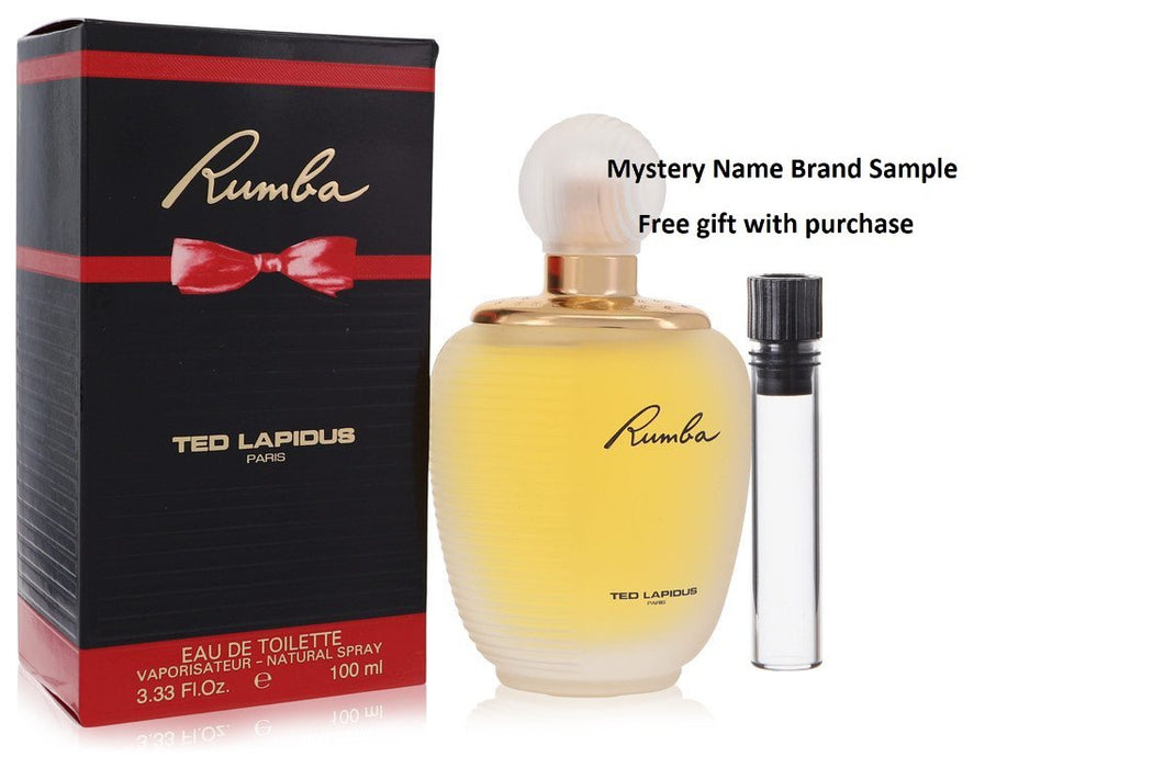 RUMBA by Ted Lapidus Eau De Toilette Spray 3.4 oz And a Mystery Name brand sample vile