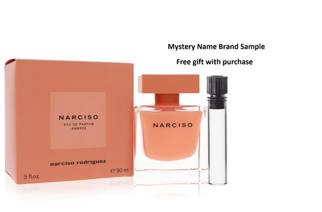 Narciso Rodriguez Ambree by Narciso Rodriguez Eau De Parfum Spray 3 oz And a Mystery Name brand sample vile
