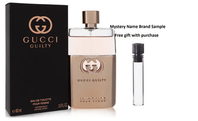 Gucci Guilty Pour Femme by Gucci Eau De Toilette Spray 3 oz And a Mystery Name brand sample vile