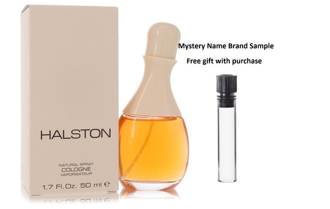 HALSTON by Halston Cologne Spray 1.7 oz And a Mystery Name brand sample vile