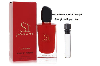 Armani Si Passione by Giorgio Armani Eau De Parfum Spray 3.4 oz And a Mystery Name brand sample vile