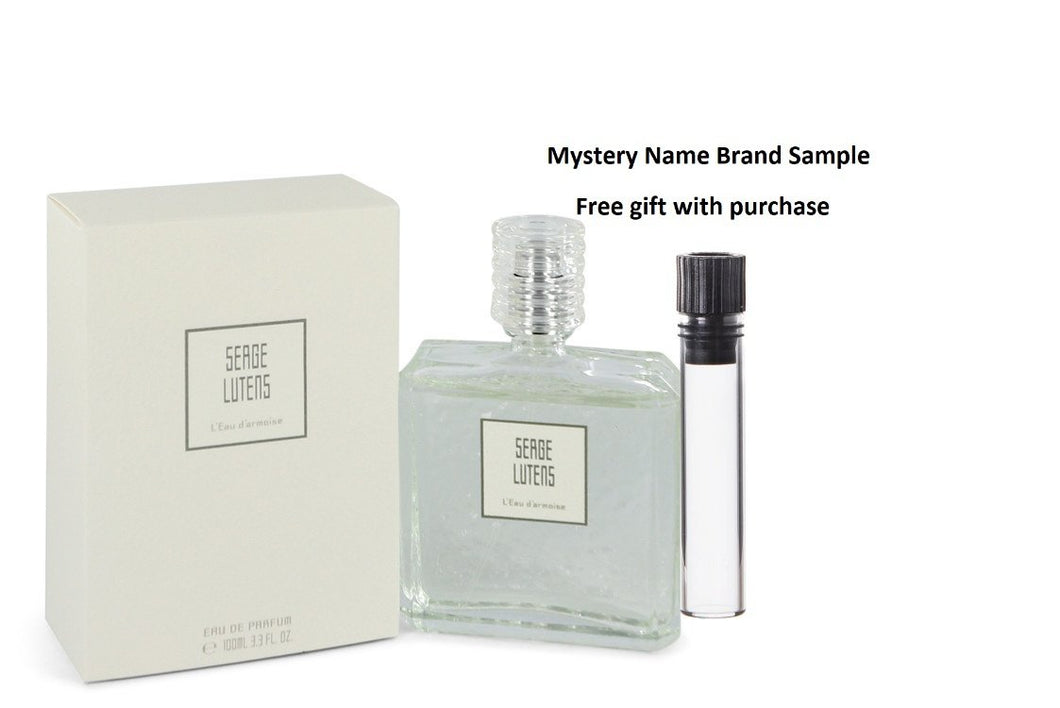 L'eau D'armoise by Serge Lutens Eau De Parfum Spray (Unisex) 3.3 oz And a Mystery Name brand sample vile