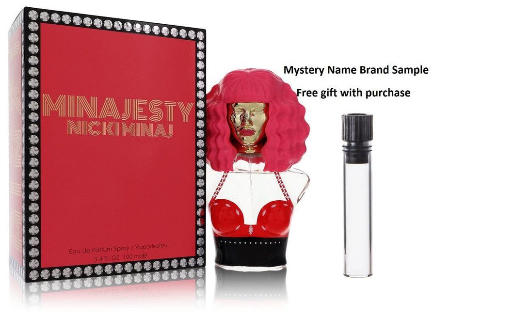 Minajesty by Nicki Minaj Eau De Parfum Spray 3.4 oz And a Mystery Name brand sample vile
