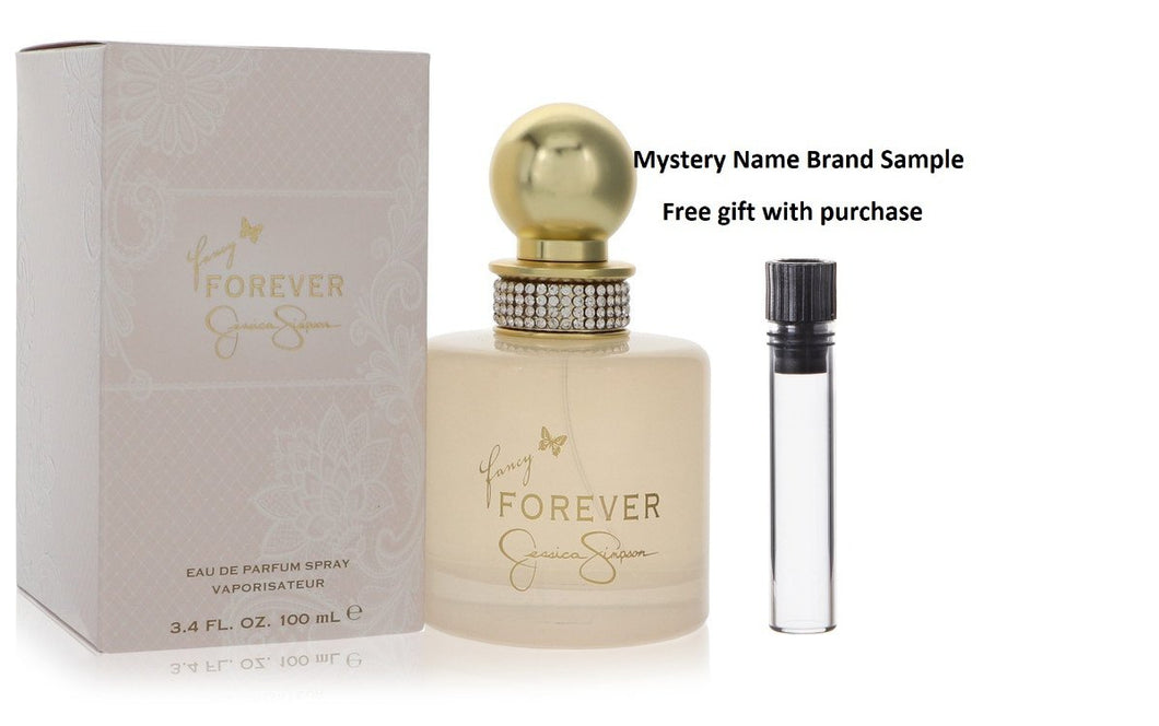 Fancy Forever by Jessica Simpson Eau De Parfum Spray 3.4 oz And a Mystery Name brand sample vile