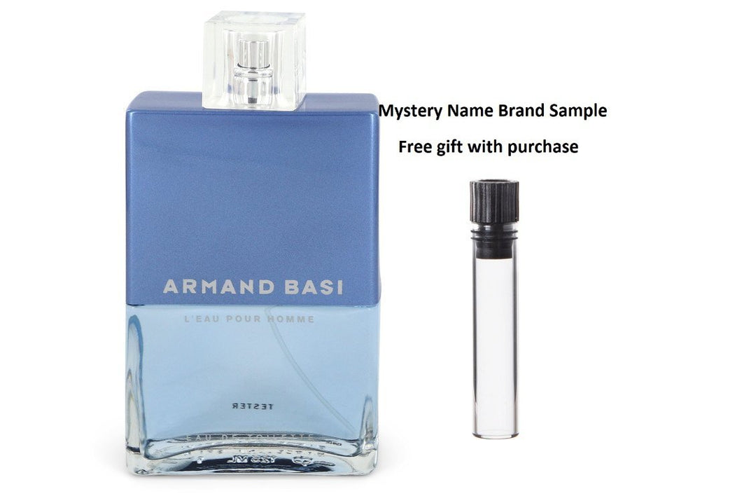 Armand Basi L'eau Pour Homme by Armand Basi Eau De Toilette Spray (Tester) 4.2 oz And a Mystery Name brand sample vile
