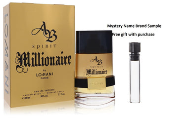Spirit Millionaire by Lomani Eau De Toilette Spray 3.3 oz And a Mystery Name brand sample vile