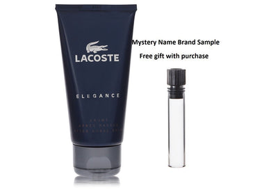 Lacoste Elegance by Lacoste After Shave Balm (unboxed) 2.5 oz And a Mystery Name brand sample vile