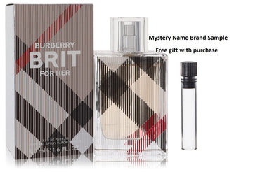 Burberry Brit by Burberry Eau De Parfum Spray 1.7 oz And a Mystery Name brand sample vile