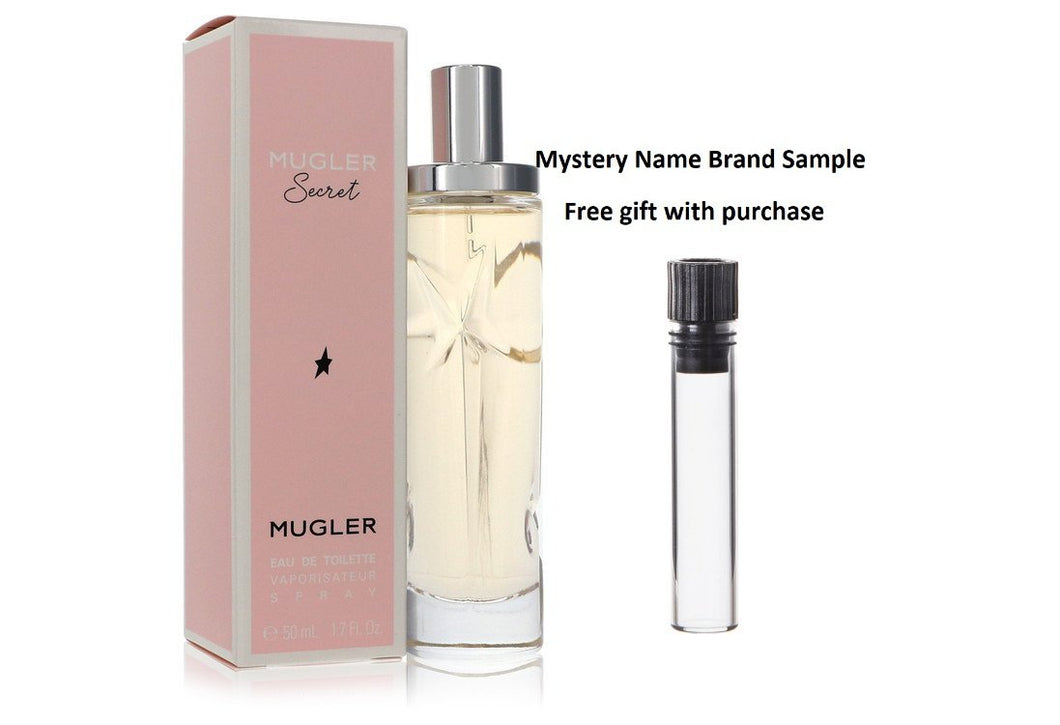 Mugler Secret by Thierry Mugler Eau De Toilette Spray 1.7 oz And a Mystery Name brand sample vile