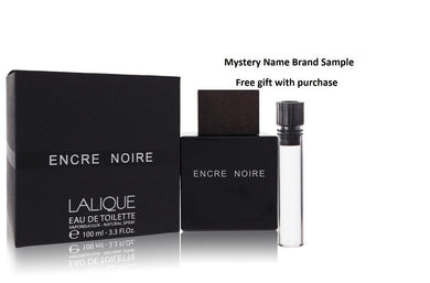 Encre Noire by Lalique Eau De Toilette Spray 3.4 oz And a Mystery Name brand sample vile
