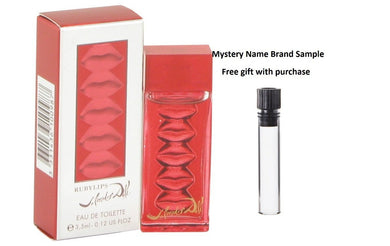 Ruby Lips by Salvador Dali Mini EDT .12 oz And a Mystery Name brand sample vile