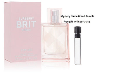 Burberry Brit Sheer by Burberry Eau De Toilette Spray 1 oz And a Mystery Name brand sample vile