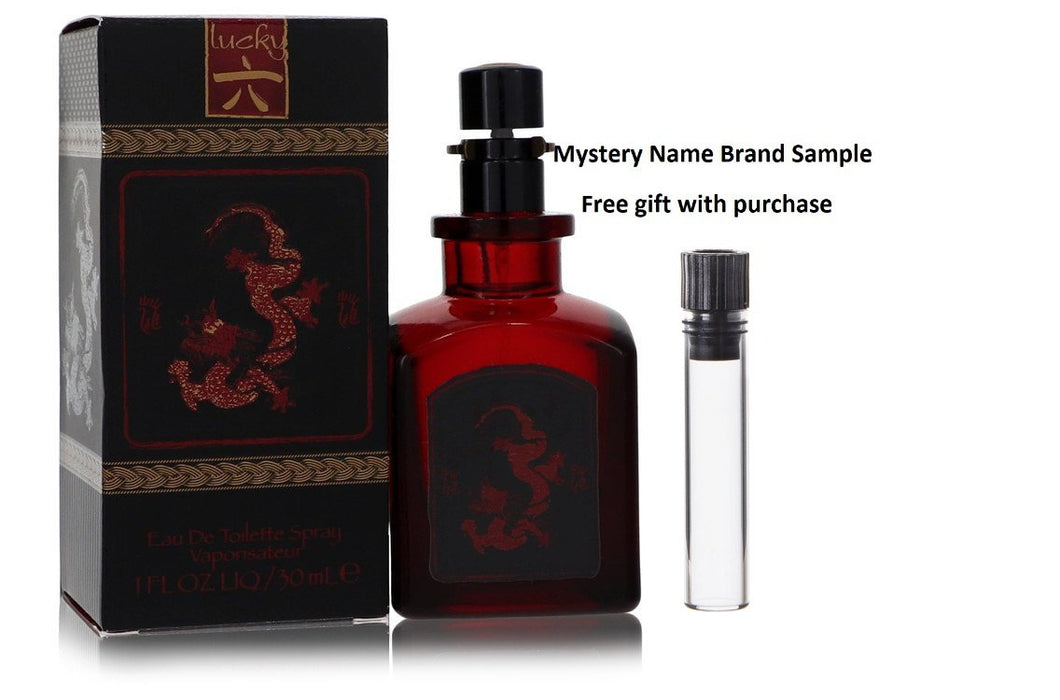 Lucky Number 6 by Liz Claiborne Eau De Toilette Spray 1 oz And a Mystery Name brand sample vile