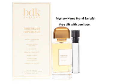BDK Tubereuse Imperiale by BDK Parfums Eau De Parfum Spray (Unisex) 3.4 oz And a Mystery Name brand sample vile