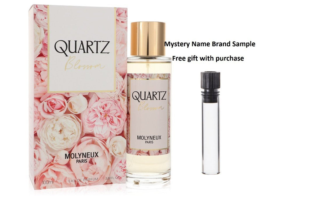 Quartz Blossom by Molyneux Eau De Parfum Spray 3.38 oz And a Mystery Name brand sample vile
