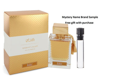 Rasasi Qasamat Bareeq by Rasasi Eau De Parfum Spray (Unisex) 2.2 oz And a Mystery Name brand sample vile