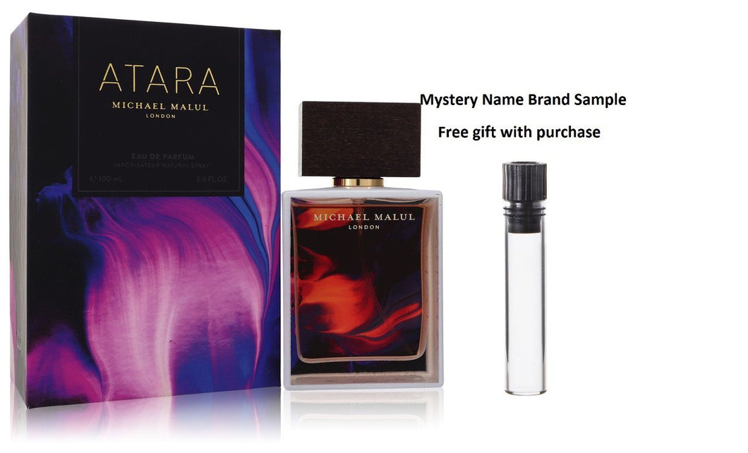 Atara by Michael Malul Eau De Parfum Spray 3.4 oz And a Mystery Name brand sample vile