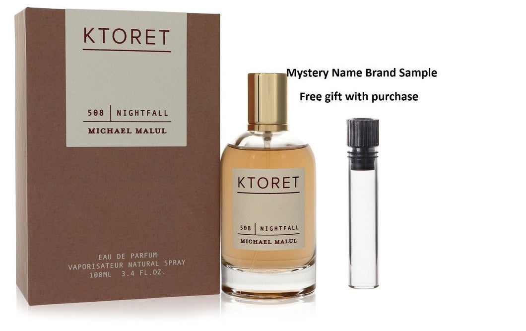 Ktoret 508 Nightfall by Michael Malul Eau De Parfum Spray 3.4 oz And a Mystery Name brand sample vile