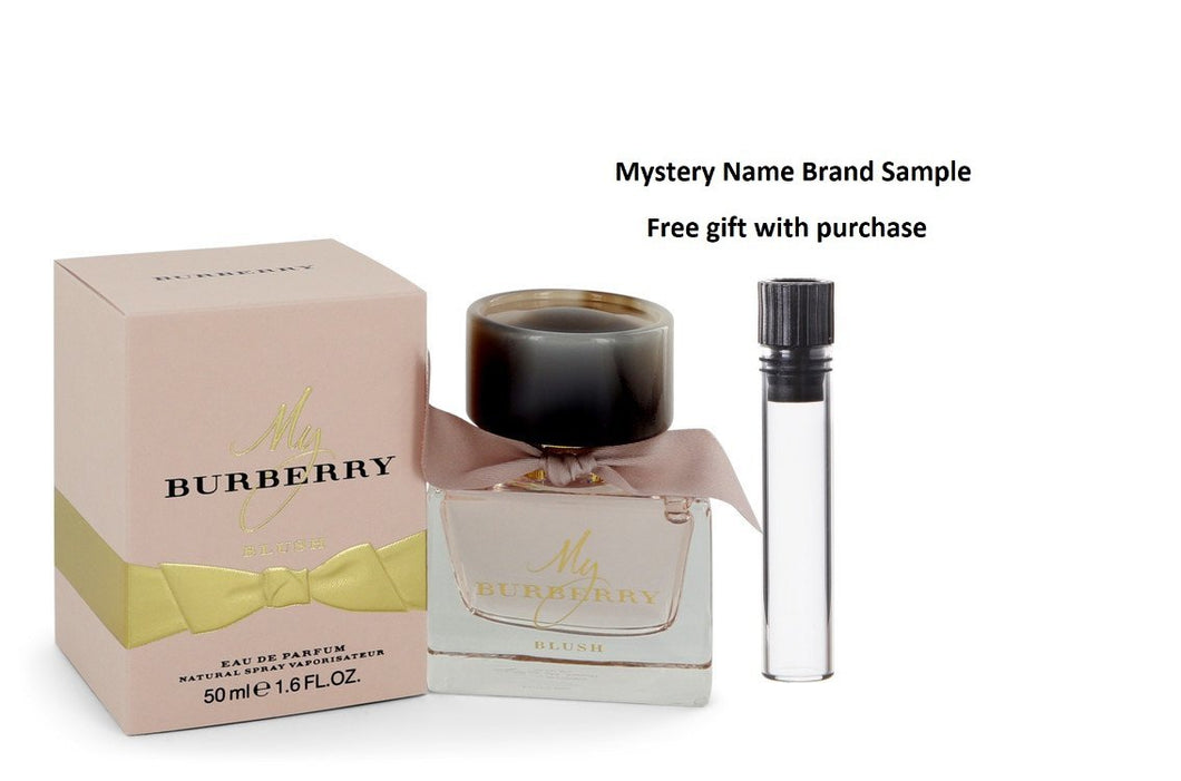 My Burberry Blush by Burberry Eau De Parfum Spray 1.6 oz  And a Mystery Name brand sample vile