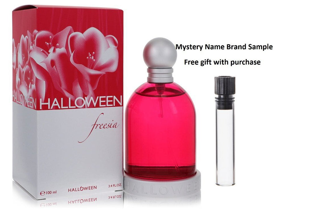 Halloween Freesia by Jesus Del Pozo Eau De Toilette Spray 3.4 oz And a Mystery Name brand sample vile
