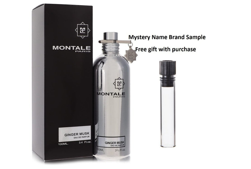 Montale Ginger Musk by Montale Eau De Parfum Spray (Unisex) 3.4 oz And a Mystery Name brand sample vile