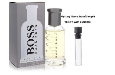 BOSS NO. 6 by Hugo Boss Eau De Toilette Spray (Grey Box) 1 oz And a Mystery Name brand sample vile