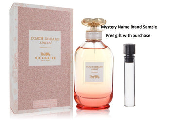Coach Dreams Sunset by Coach Eau De Parfum Spray 3 oz And a Mystery Name brand sample vile