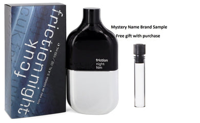FCUK Friction Night by French Connection Eau De Toilette Spray 3.4 oz And a Mystery Name brand sample vile