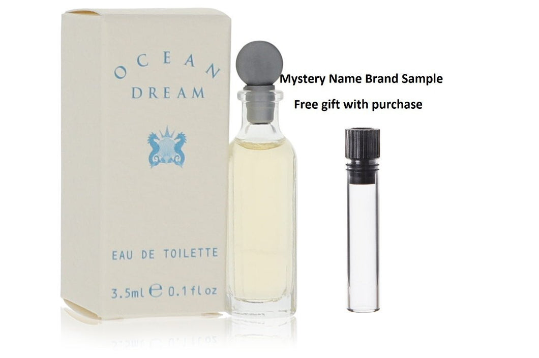 OCEAN DREAM by Designer Parfums ltd Mini EDT Spray .1 oz And a Mystery Name brand sample vile