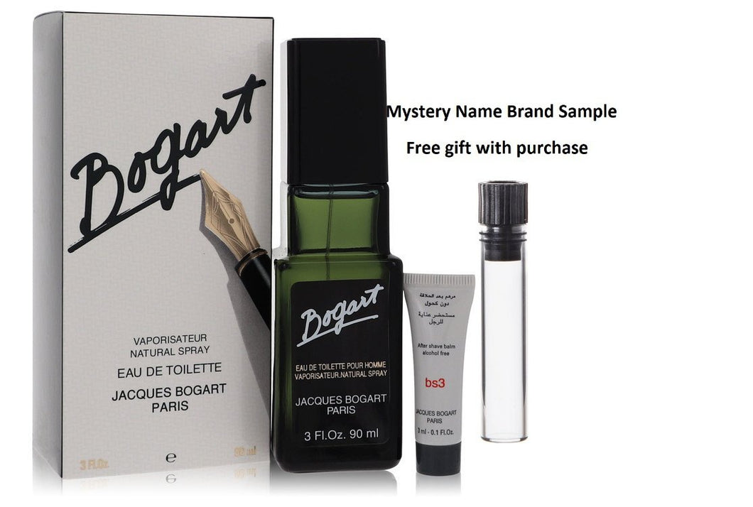 BOGART by Jacques Bogart Eau De Toilette Spray + .1 oz After Shave Balm 3 oz And a Mystery Name brand sample vile
