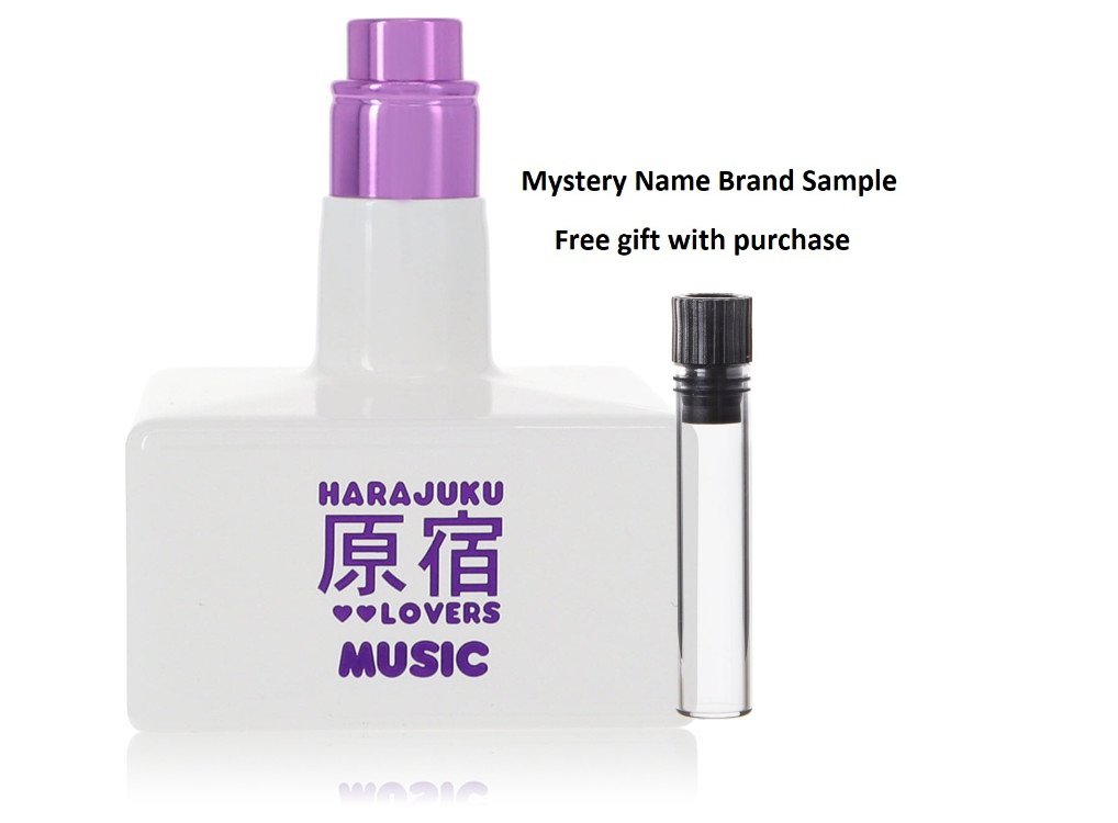 Harajuku Lovers Pop Electric Music by Gwen Stefani Eau De Parfum Spray (Tester) 1.7 oz And a Mystery Name brand sample vile