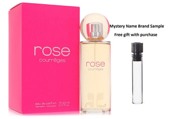 Rose De Courreges by Courreges Eau De Parfum Spray (New Packaging) 3 oz And a Mystery Name brand sample vile