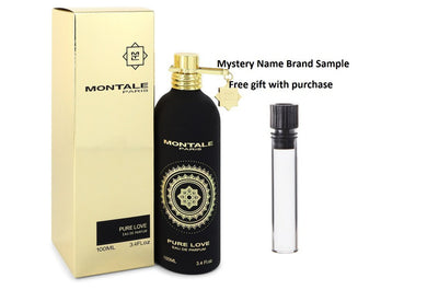 Montale Pure Love by Montale Eau De Parfum Spray (Unisex) 3.4 oz And a Mystery Name brand sample vile