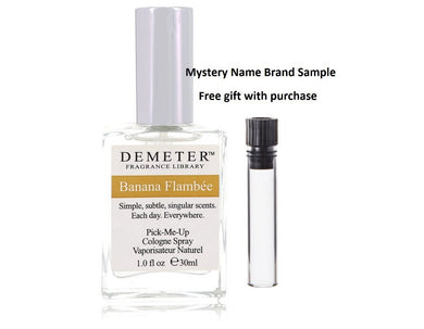 Demeter Banana Flambee by Demeter Cologne Spray 1 oz And a Mystery Name brand sample vile